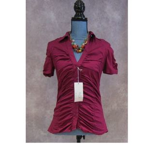 NEW Ali & Kris Magenta Ruched Top Size S